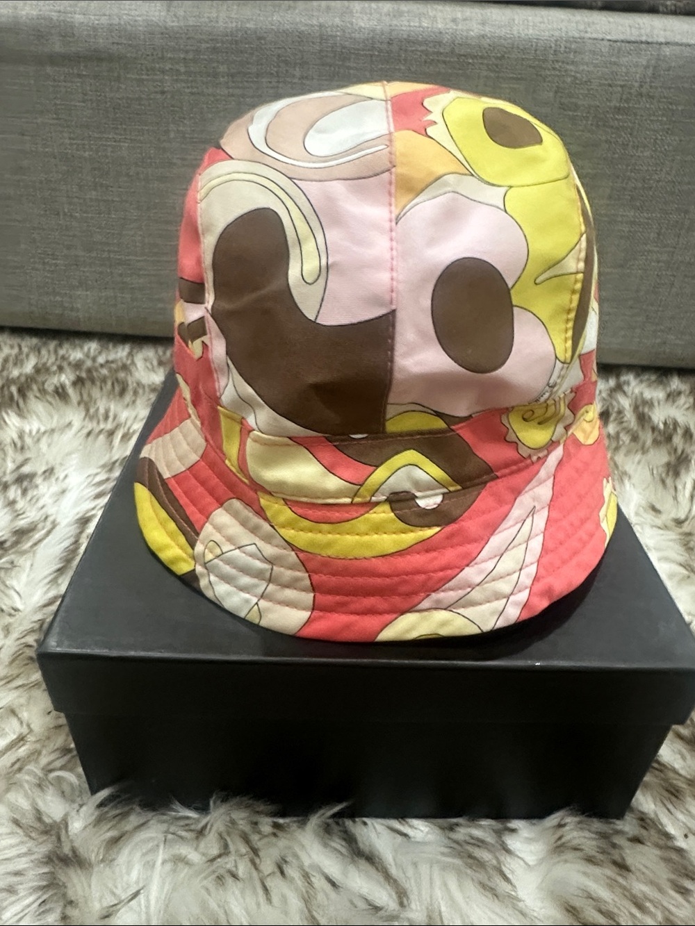 Emilio Pucci Multicolor Abstract Print Bucket Hat - Pink, Yellow, Brown